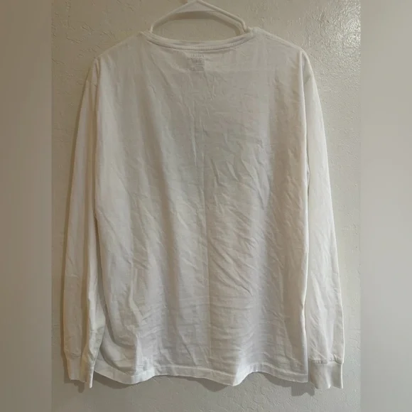 Polo by Ralph Lauren White Graphic Slim Fit 100% Cotton Long Sleeve Shirt size L - Picture 4 of 7